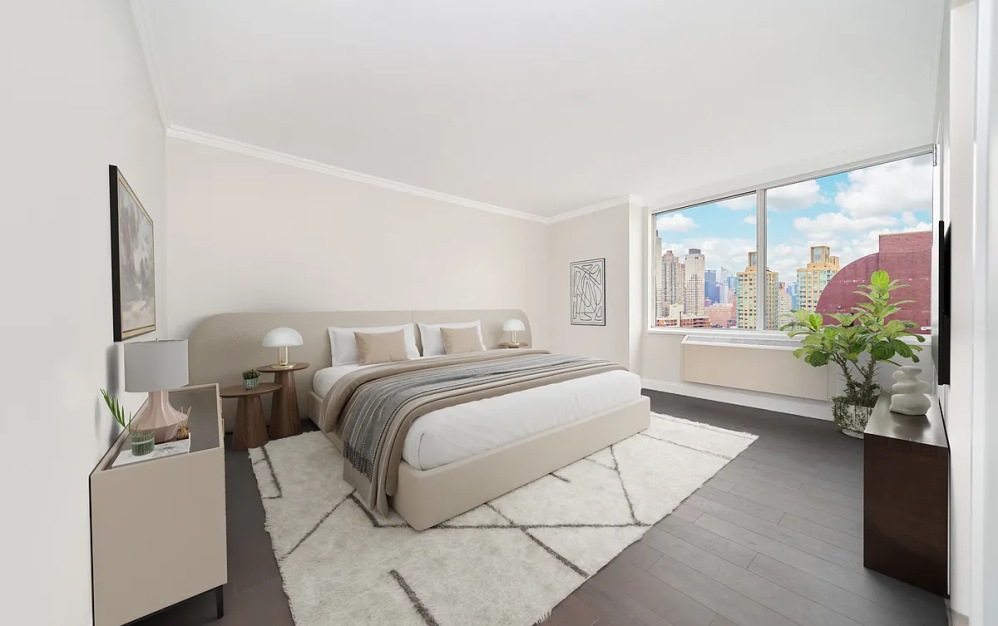 27F - 2 bedroom floorplan layout with 2 bathrooms and 1207 square feet (Floor 9)