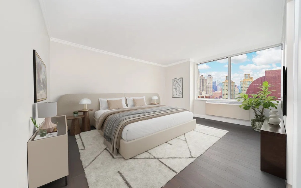 23F - 2 bedroom floorplan layout with 2 bathrooms and 1207 square feet (Floor 9)