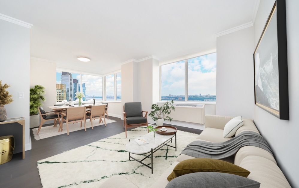 21F - 2 bedroom floorplan layout with 2 bathrooms and 1207 square feet (Floor 4)