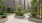 outdoor courtyard with trees and seating