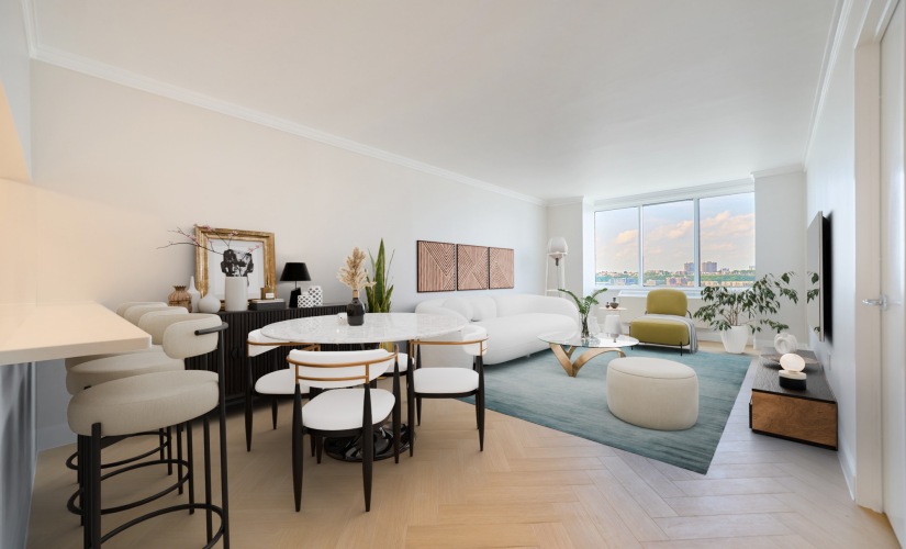 9A - 1 bedroom floorplan layout with 1 bathroom and 825 square feet