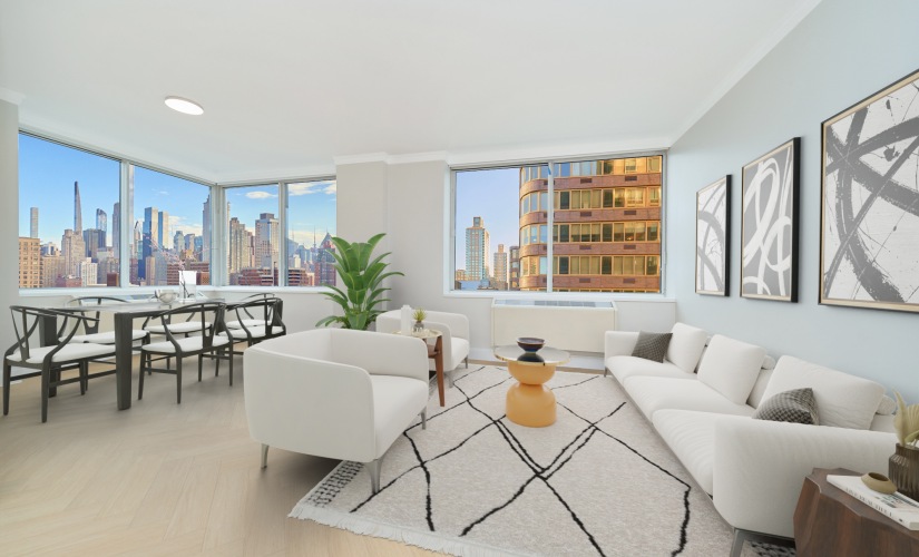30E - 1 bedroom floorplan layout with 1 bathroom and 905 square feet
