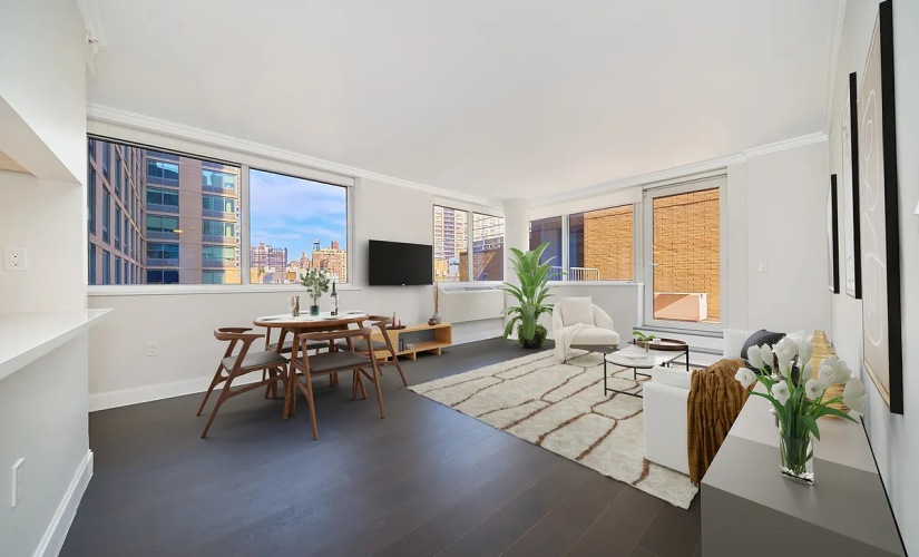 9U - 2 bedroom floorplan layout with 2 bathrooms and 1081 square feet