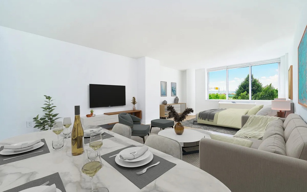 3H - Studio floorplan layout with 1 bathroom and 743 square feet (Floor 1)